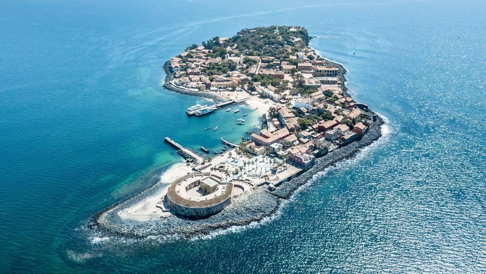 Historic buildings on Gorée Island near Dakar, Senegal.