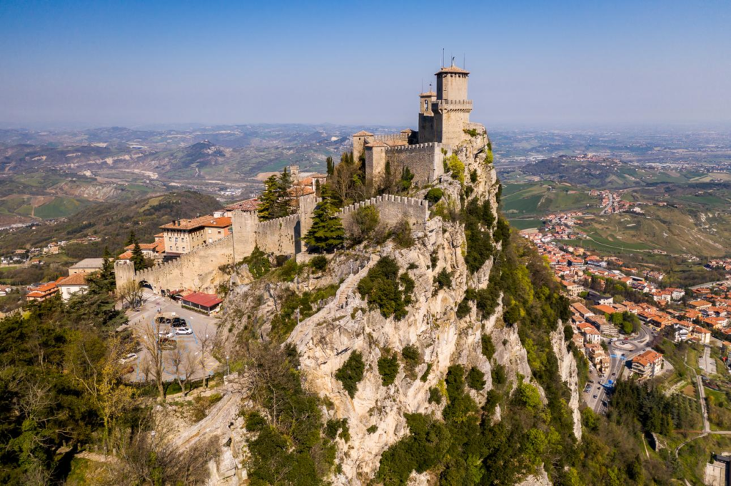 Scenic views from Mount Titano, San Marino.