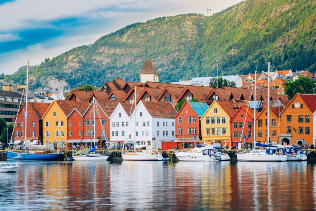 Bryggen historic wharf in Bergen, Norway.