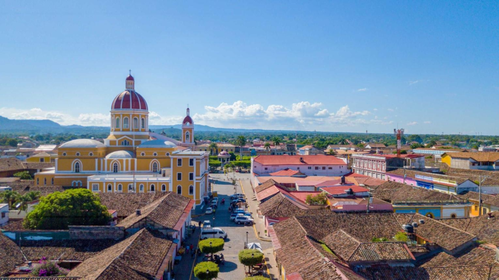 Historic colonial buildings in Granada, Nicaragua