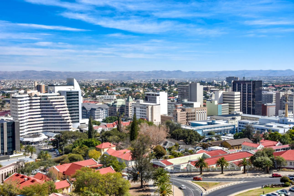 Panoramic view of Windhoek, Namibia