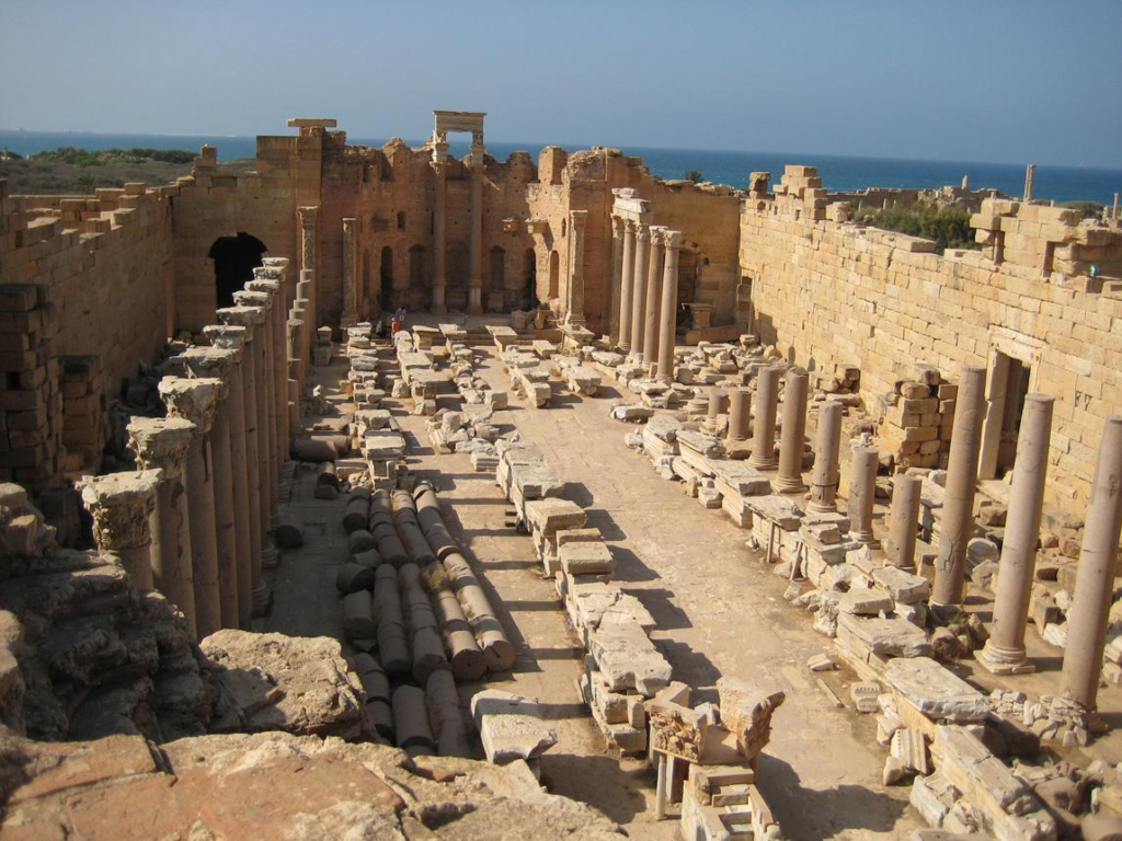Ancient Roman ruins of Leptis Magna, Libya