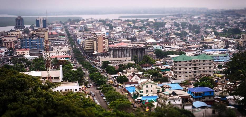 Panoramic view of Monrovia, the capital of Liberia.