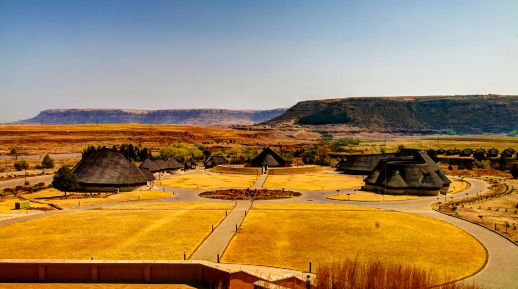 Historic plateau of Thaba Bosiu in Lesotho.