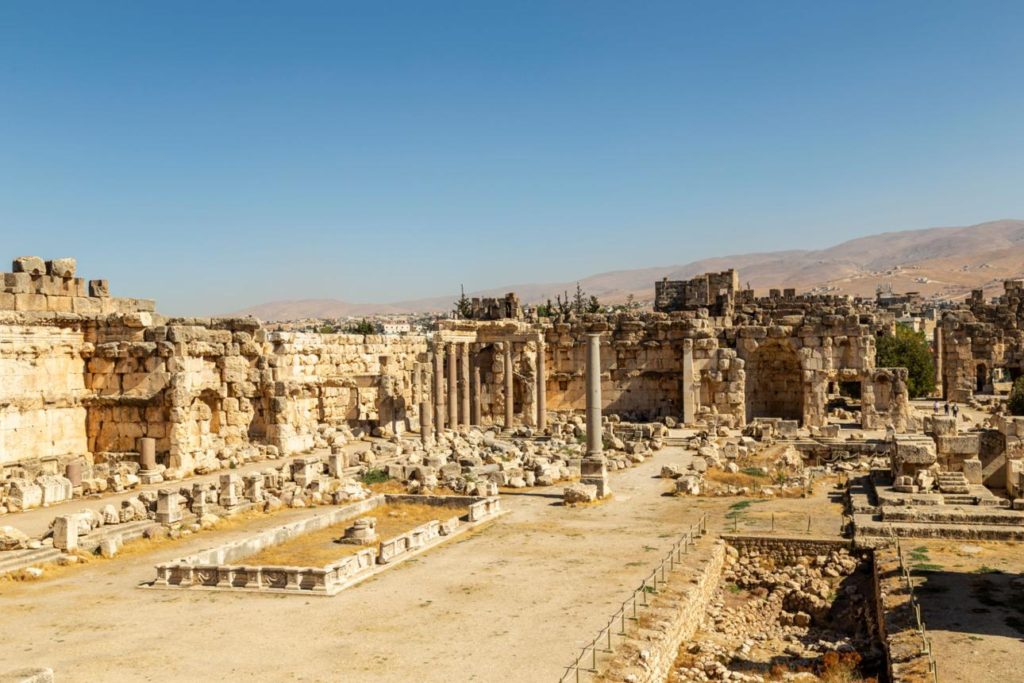 Ancient Roman temples at Baalbek in eastern Lebanon.