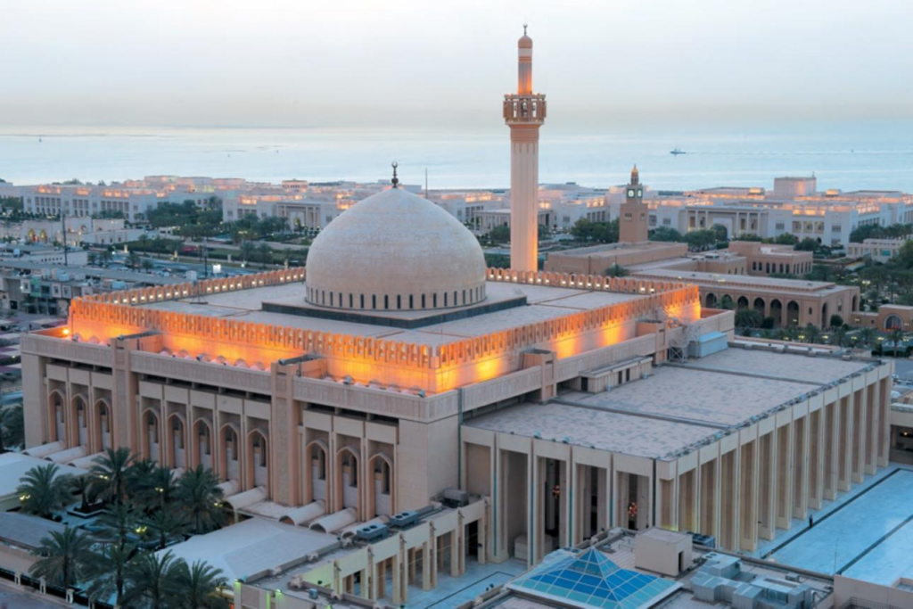 Exterior of the Grand Mosque in Kuwait City.