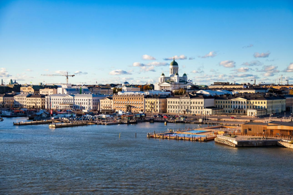 View of Helsinki city skyline, Finland