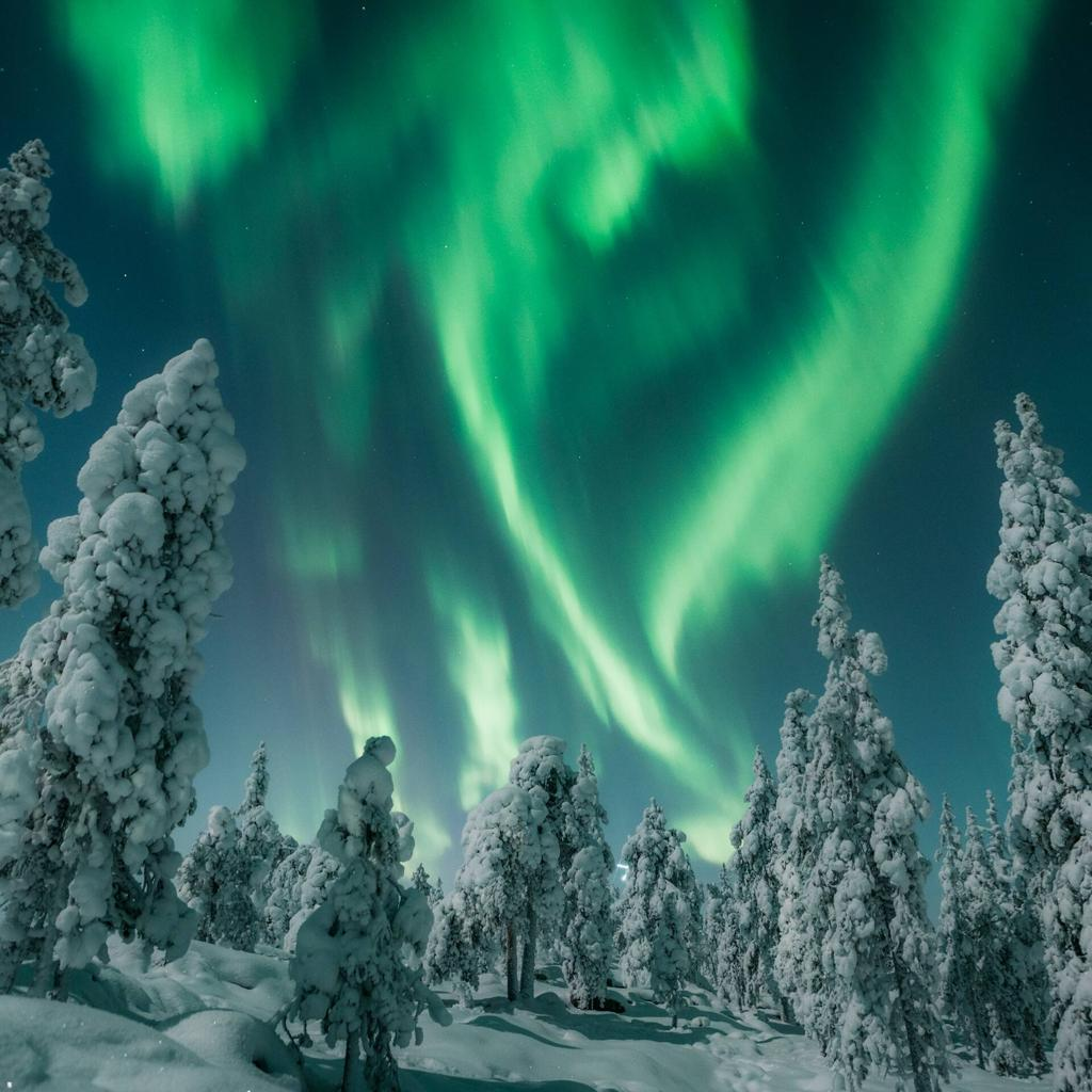 Aurora Borealis over Lapland, Finland