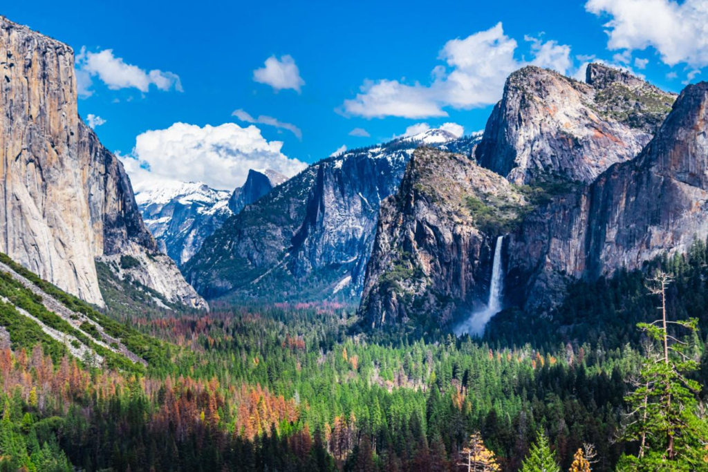 Yosemite National Park landscape in California.