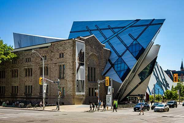 Royal Ontario Museum building in Toronto Canada.