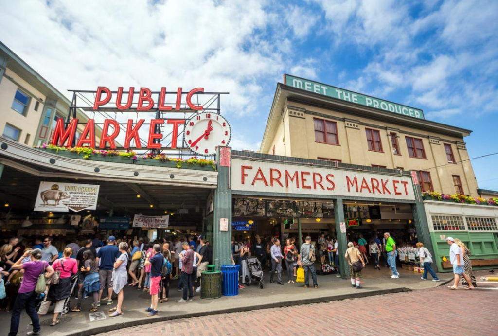 Pike Place Market in Seattle Washington.