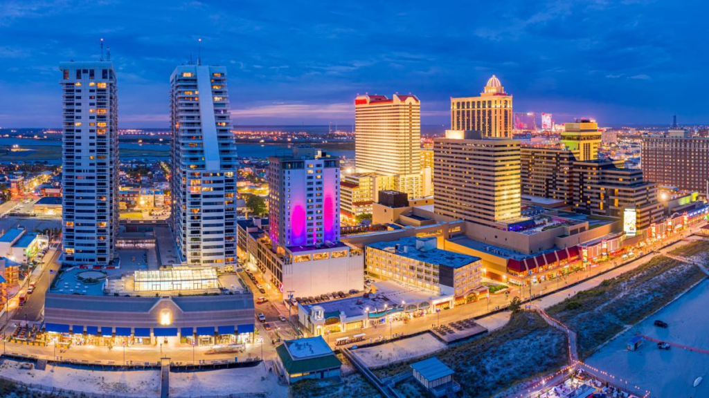 Atlantic City skyline in New Jersey.