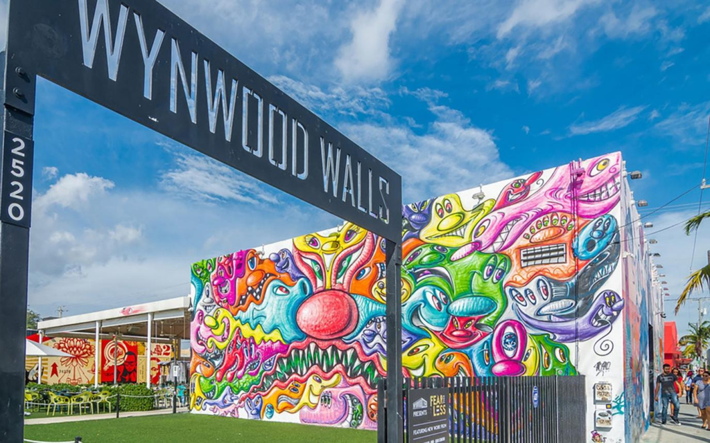 Street art at Wynwood Walls in Miami Florida.