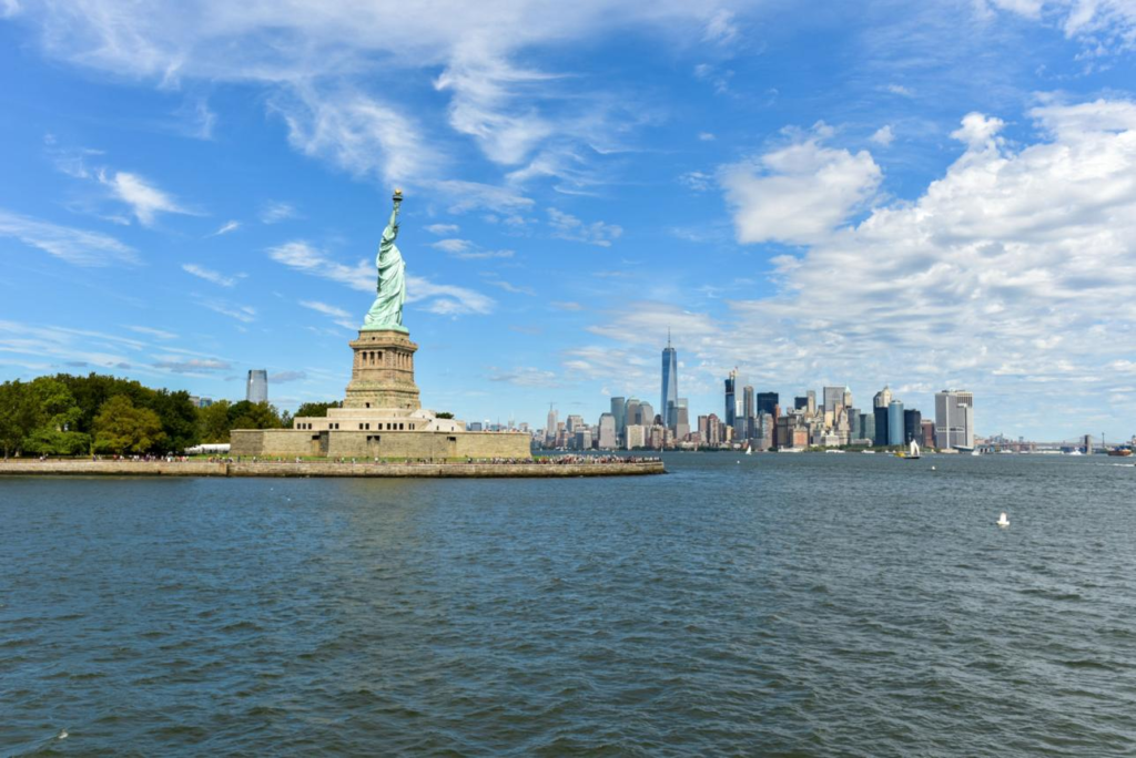 Statue of Liberty in New York Harbor.