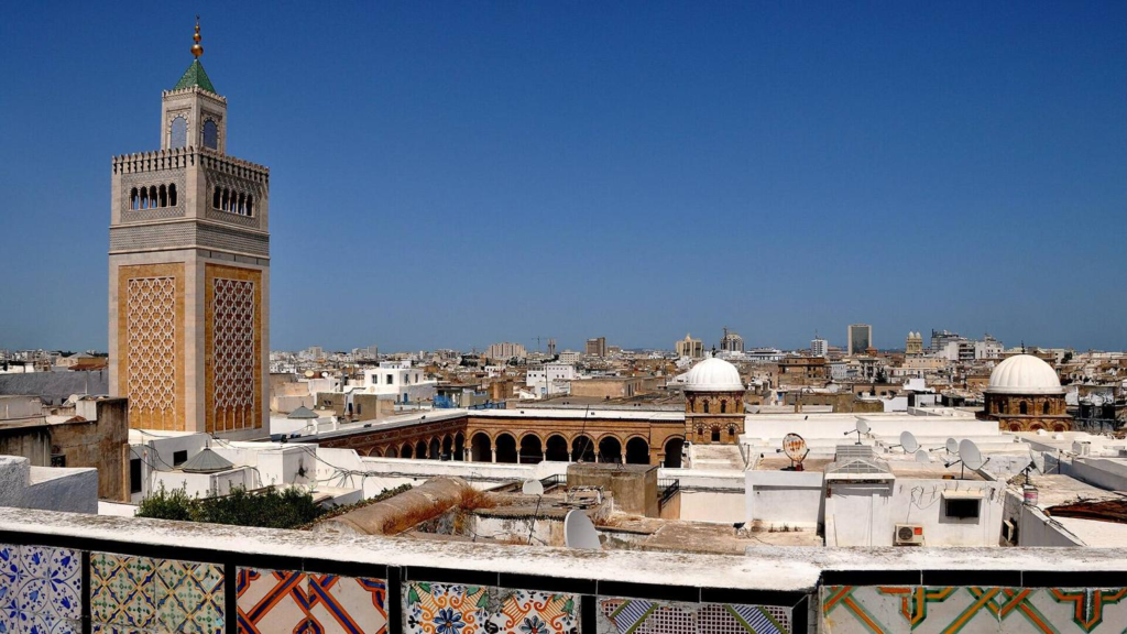 Traditional alleys and markets in the Medina of Tunis, Tunisia.
