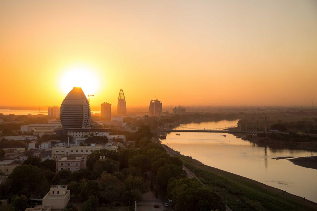 Urban landscape of Khartoum, Sudan.