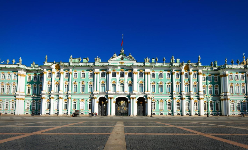 Hermitage Museum building in Saint Petersburg, Russia.