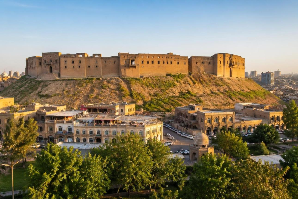 Historic Erbil Citadel in Iraq.