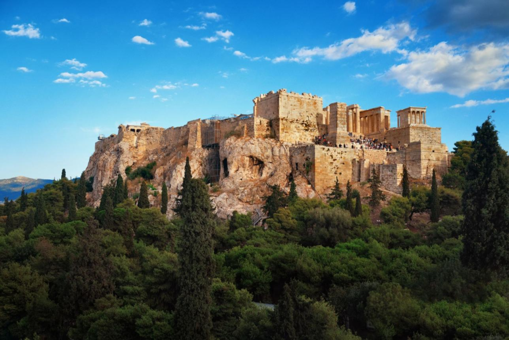 Acropolis ancient ruins in Athens, Greece